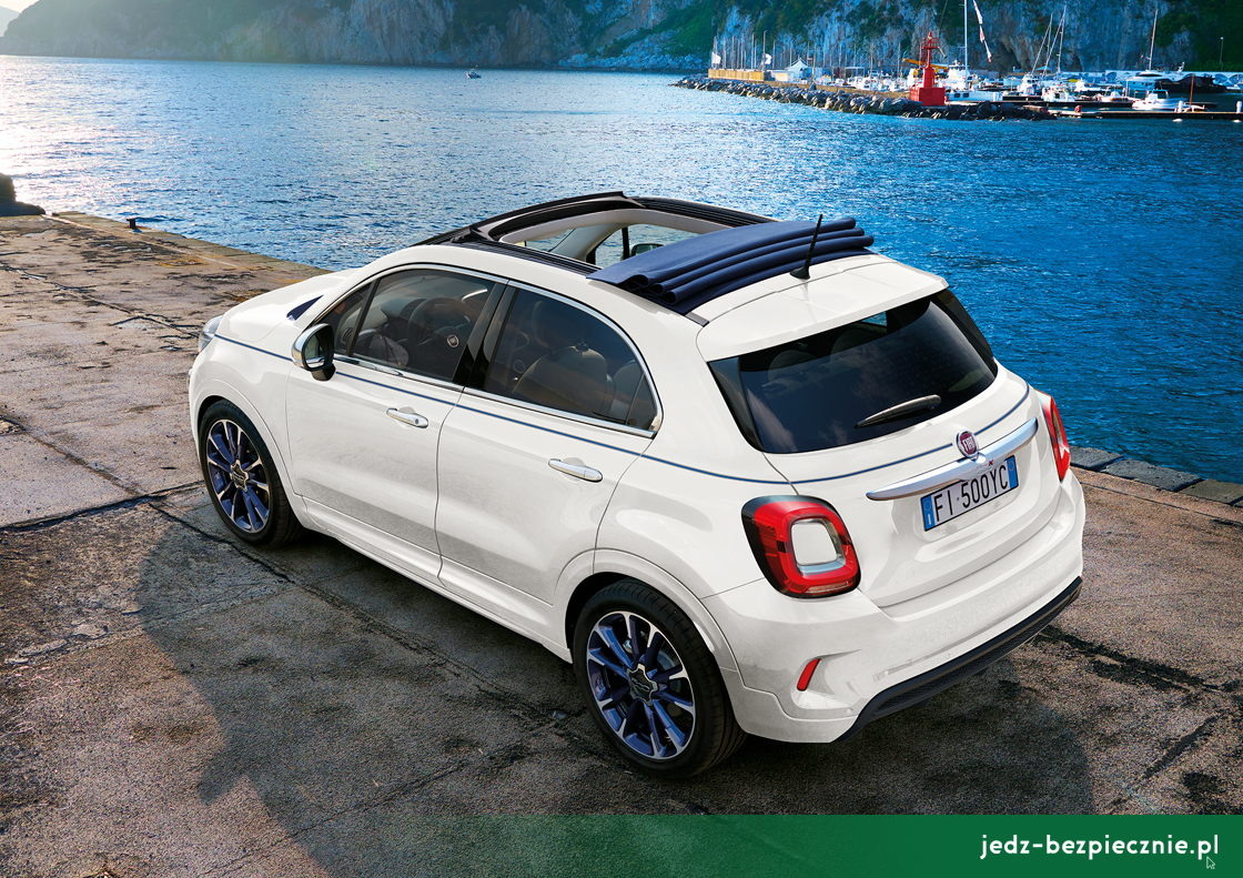 Premiera tygodnia - Fiat 500X Dolcevita open air - widok auta z otwartym dachem